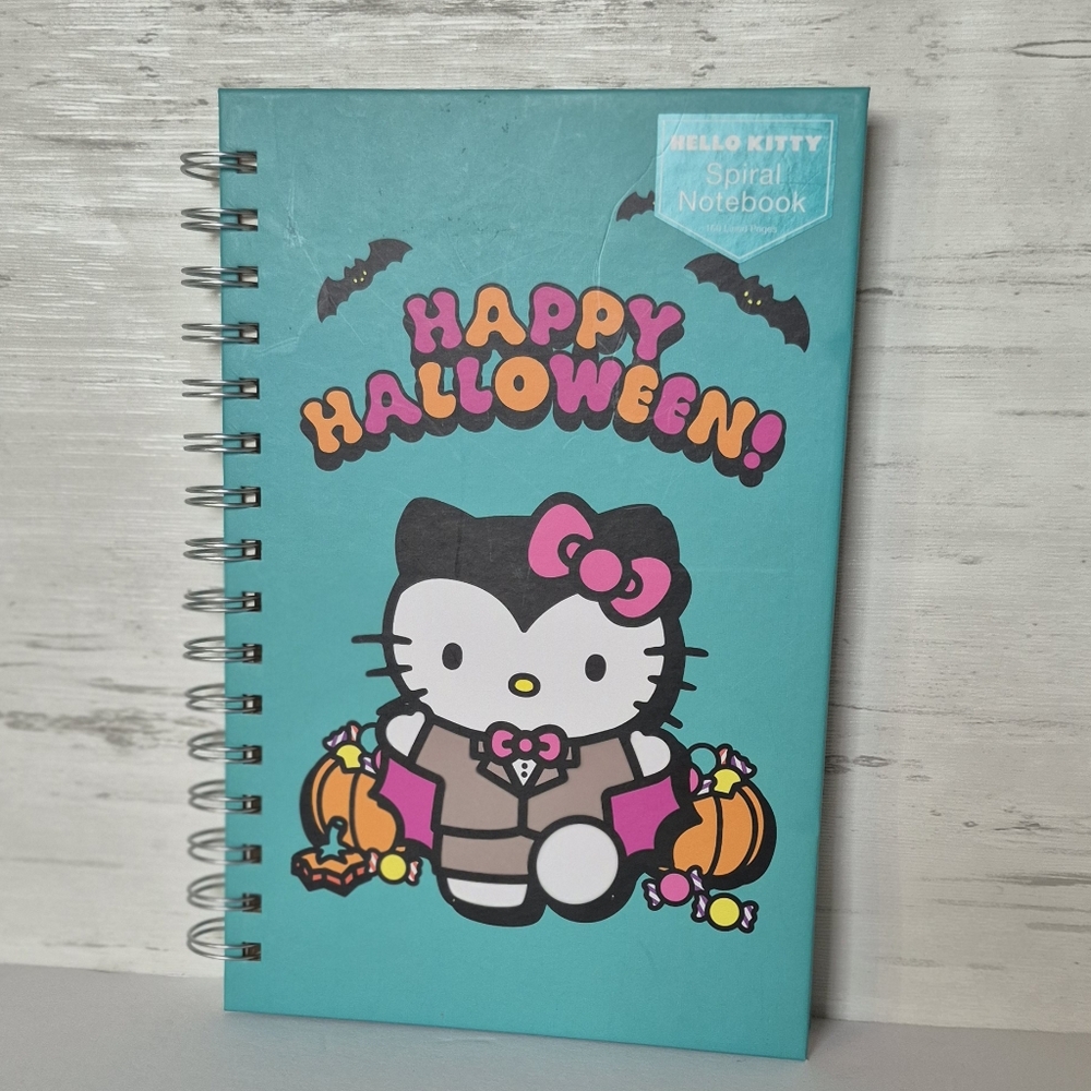 Add On! Hello Kitty Teal Halloween Notebook